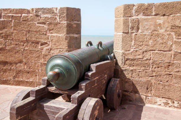 istock a cannon aimed at the ocean 1241856473