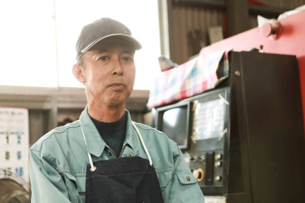 istock Portrait of Asian Blue Collar Worker 1241857563