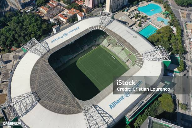 Paisaje Aéreo Del Estadio Allianz Parque En El Día Soleado Foto de stock y más banco de imágenes de Allianz Parque
