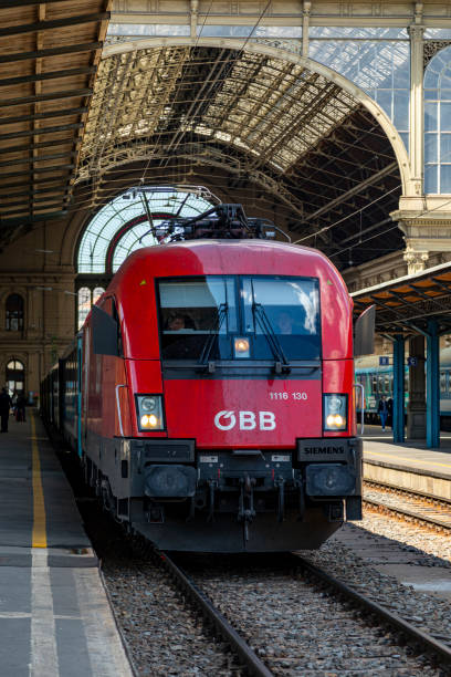 The locomotive of OBB stock photo