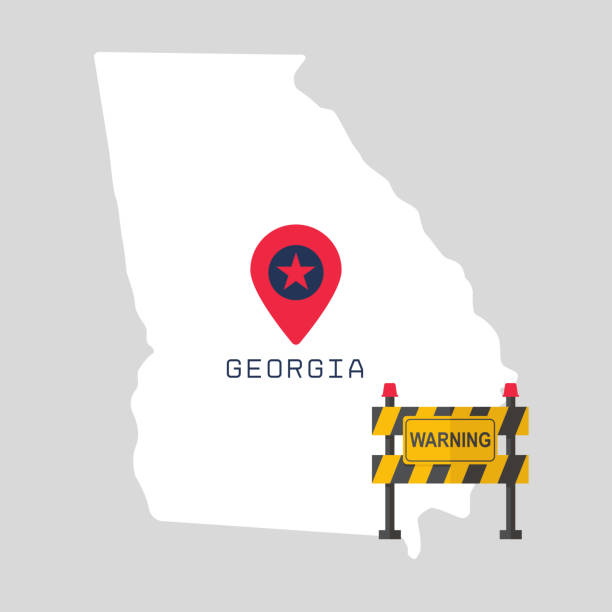 Georgia Warning Sign 40+ Georgia Coronavirus Usa Stock Illustrations, Royalty-Free Vector ...