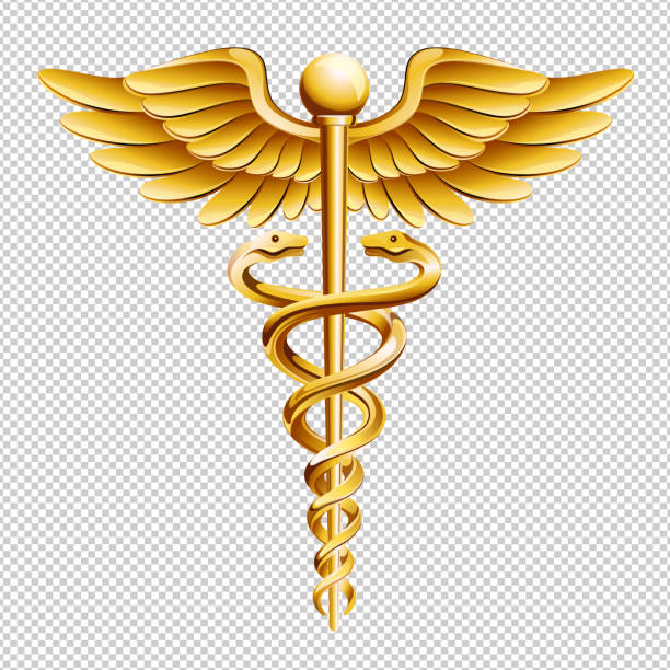 Vector Caduceus Medical Icon Caduceus Medical Icon/ emblem created in Vector. medical symbols stock illustrations