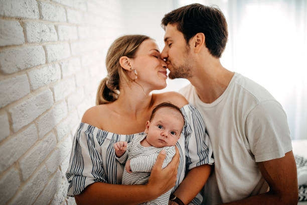 istock Happy family with baby 1241924128