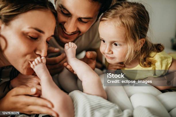 We Are Cute Family Stock Photo - Download Image Now - Family, Baby - Human Age, Happiness