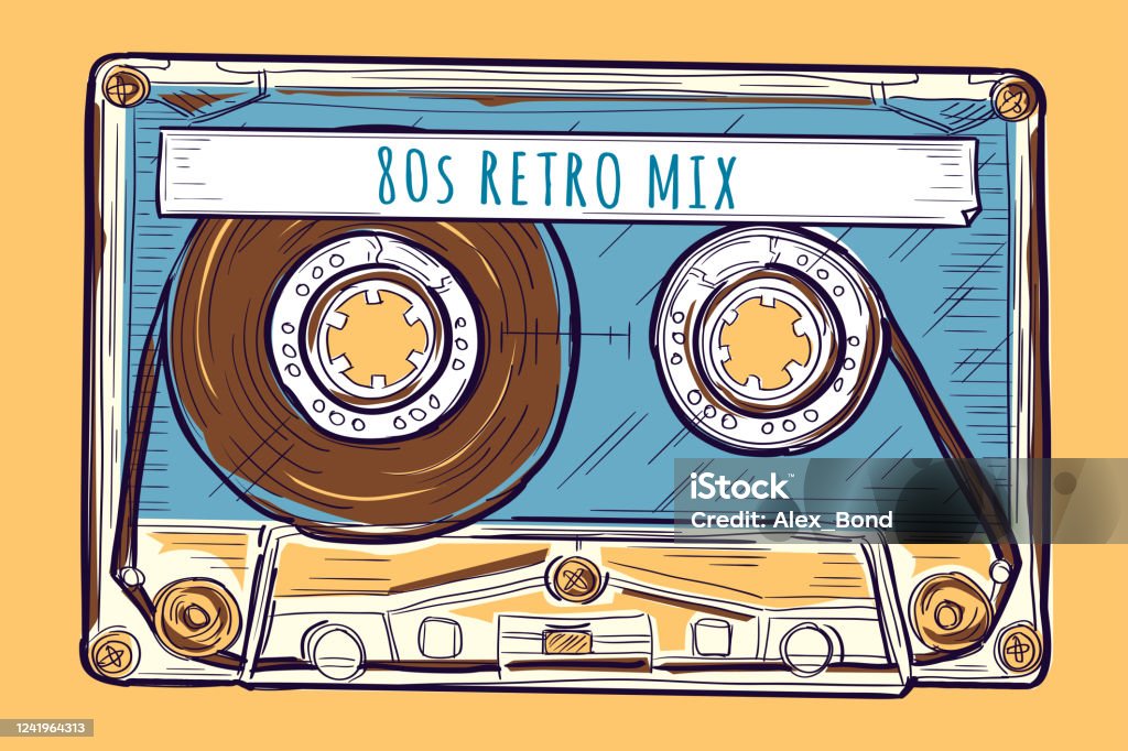 Mix Rétro Des Années 80 Cassette Audio De Musique Dessinée Vecteurs libres  de droits et plus d'images vectorielles de Pop Art - iStock