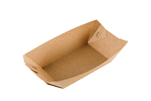 istock Eco natural plate for food with empty space. Disposable ecological utensils on white background. Sustainability of planet. Cardboard plate made of fiber of bamboo and bagasse. 1241977616