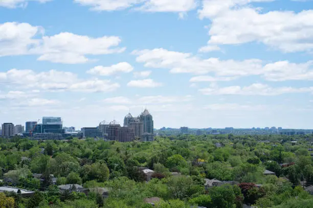 View in North York on a sunny day in Ontario Canada