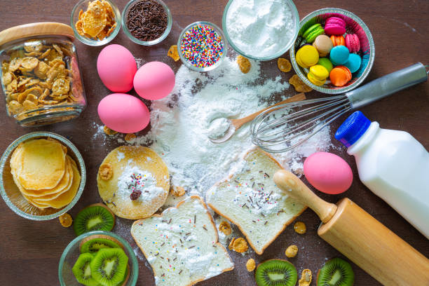 istock bowls of ingredients needed for baking colorful cupcakes 1241988908