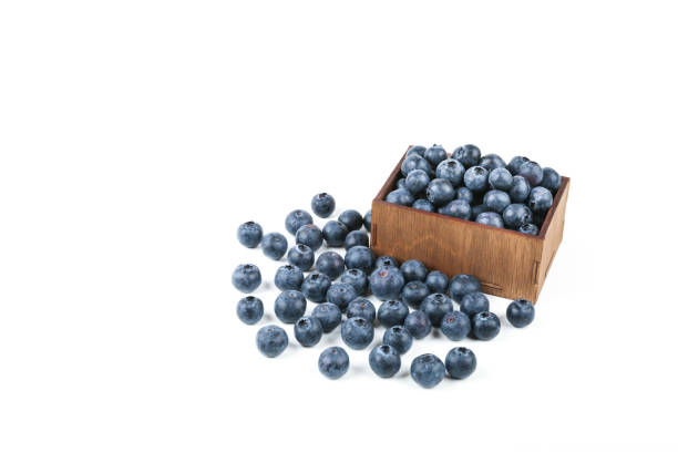 istock blueberry berries are in the wood box 1241989491