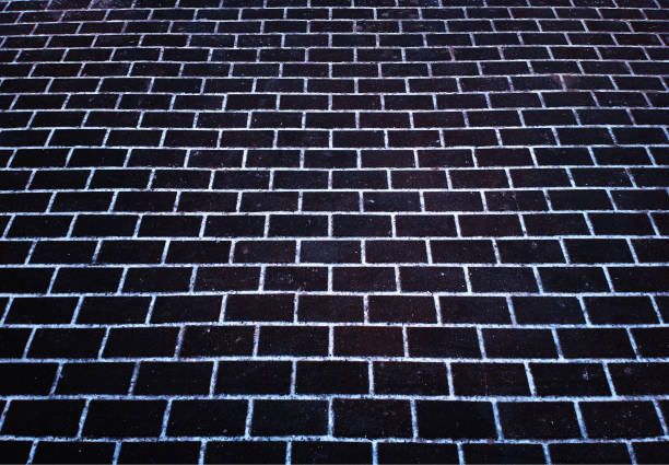 Winter street pavement texture background stock photo