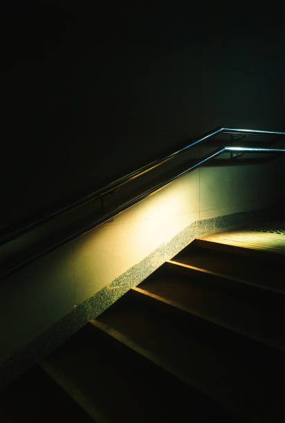 istock Light leak on metro upstairs transport background 1242000940