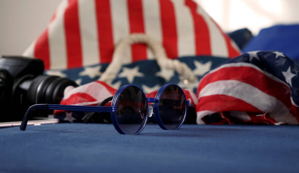 istock sunglasses and American Accessories independence day 4 July 1242044158