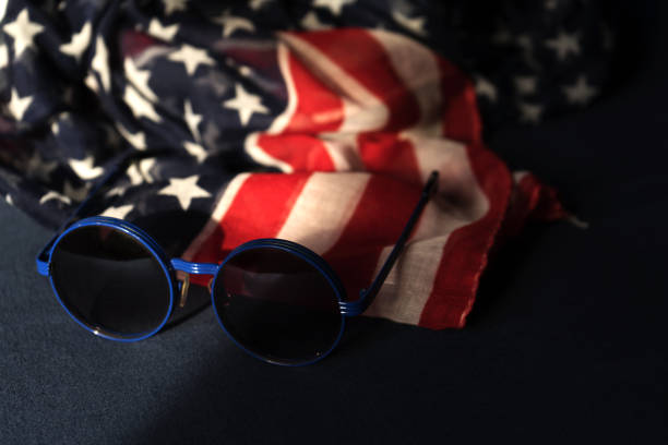 istock Sunglasses and American Flag 4 July 1242044160