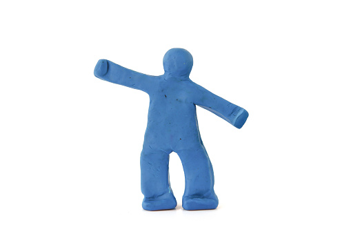 Human person from modeling plasticine.