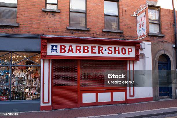Barber Shop Dublin Ireland Stock Photo - Download Image Now - Abandoned, City Street, Closed