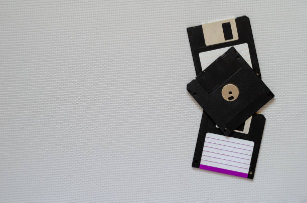 istock Three floppy disks with a capacity of 1.44 MB. 1242114526
