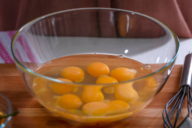 istock Whipped eggs. Cooking homemade food. 1242124928