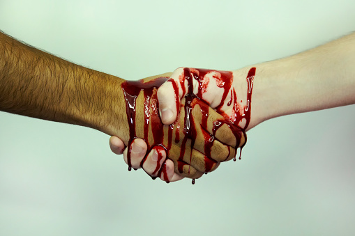 Hold hands together the races the hands bleed.
#AllLivesMatter is a slogan that has come to be associated with criticism of the protest movement.