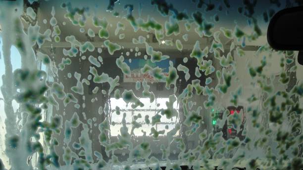 istock Windshield of Suds in Car-wash 1242130275