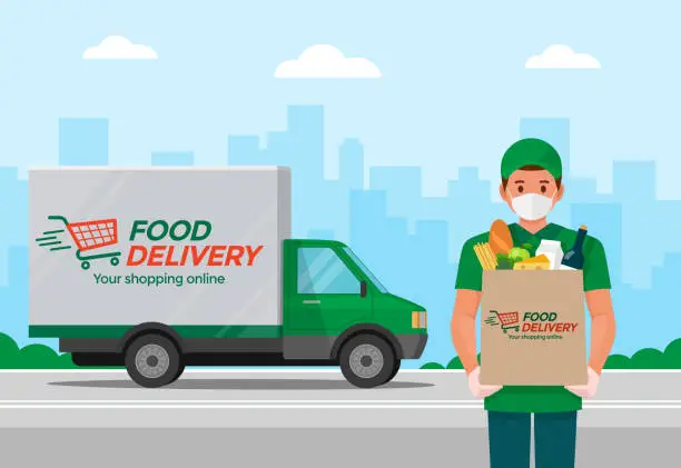 Vector illustration of Food Delivery