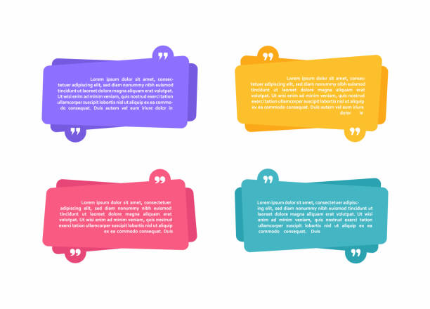 Super set different shape geometric texting boxes. Colored abstract shapes for quote and text. Modern flat style vector illustration Super set different shape geometric texting boxes. Colored abstract shapes for quote and text. Modern flat style vector illustration. quotation text stock illustrations