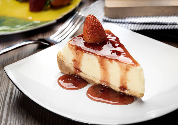 istock delicious slice of cheesecake on a plate 1242192862