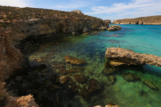 istock Seascape with beautiful blue water 1242195572