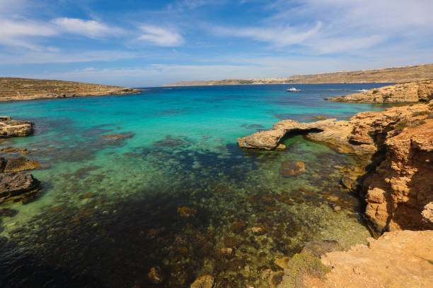istock Seascape with beautiful blue water 1242204216