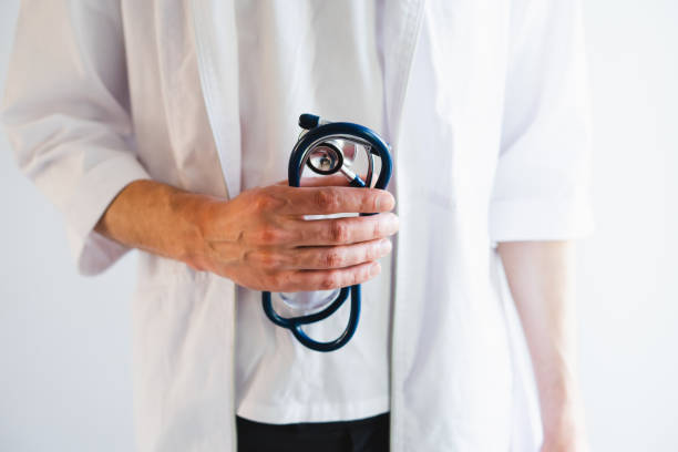 istock The doctor is holding a phonendoscope 1242204737