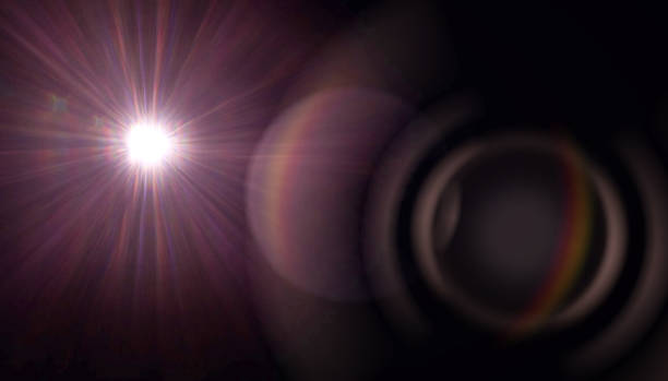 istock Lens Flare on black background 1242236805
