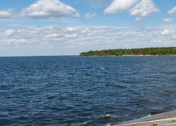 istock waves on the Kanevsky reservoir, enjoy on a cloudy day 1242260933