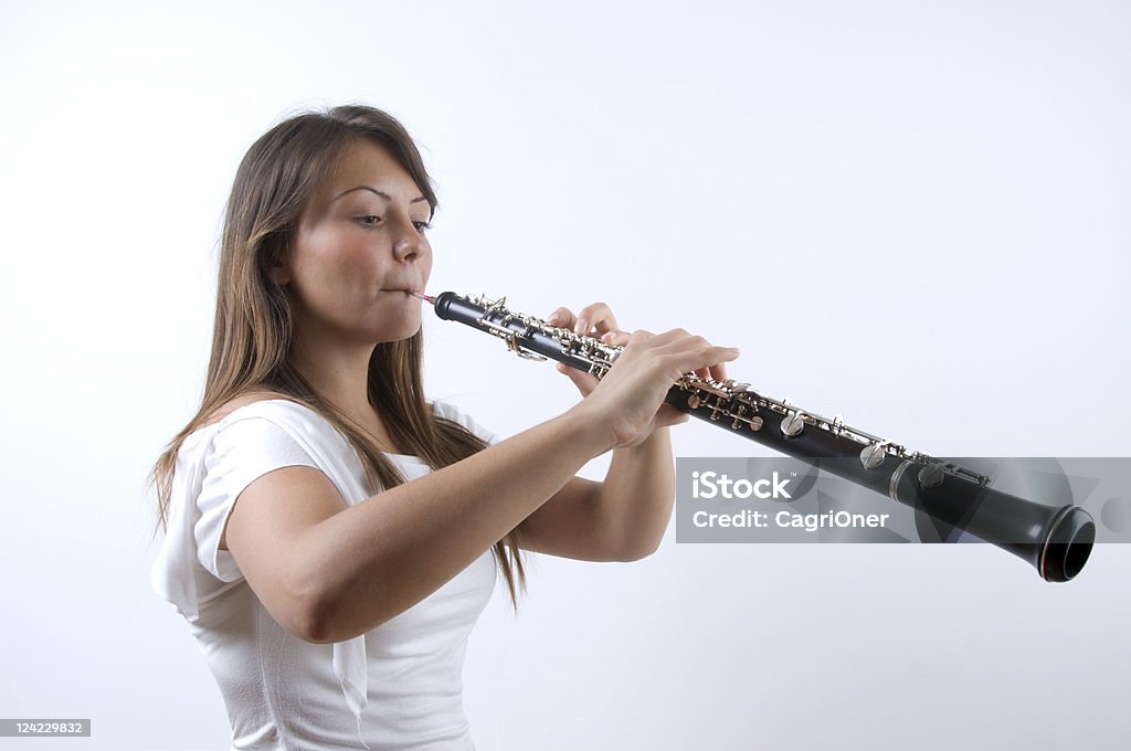 Bela oboist - Royalty-free Oboé Foto de stock