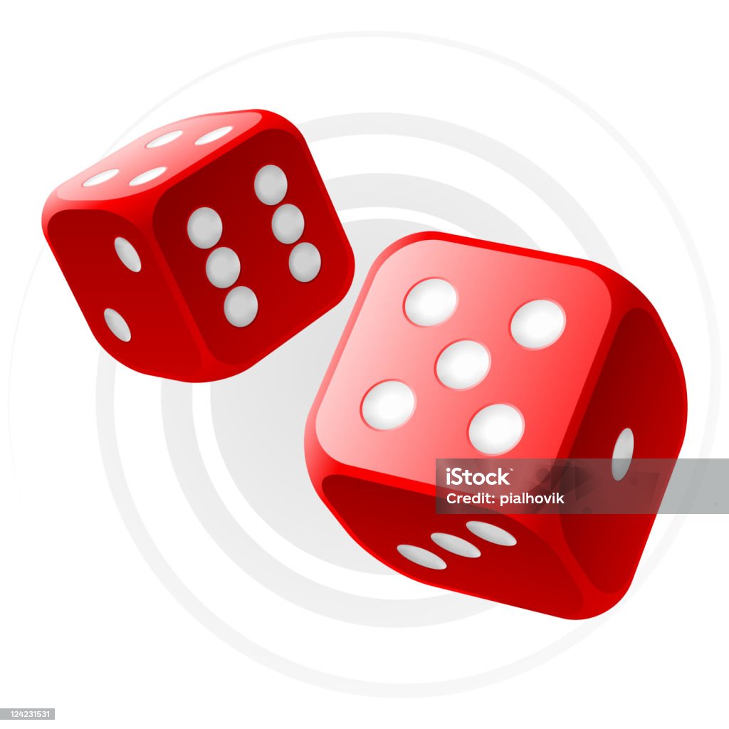 Red dices Vector illustration of red dices Dice stock vector