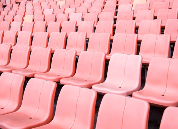 istock Plastic ring seats in open Gymnasium 1242316341
