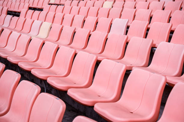 istock Plastic ring seats in open Gymnasium 1242318391