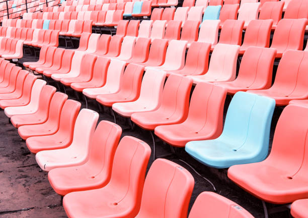 istock Plastic ring seats in open Gymnasium 1242319481