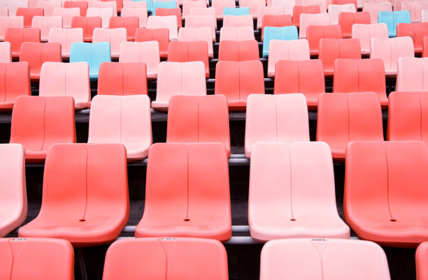 istock Plastic ring seats in open Gymnasium 1242323493