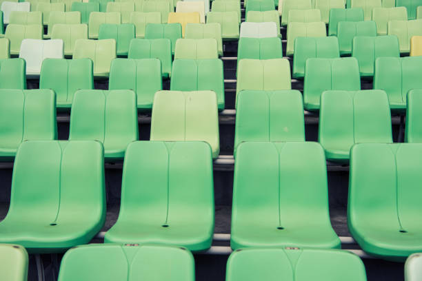 istock Plastic ring seats in open Gymnasium 1242329225