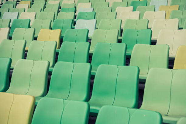 istock Plastic ring seats in open Gymnasium 1242330803
