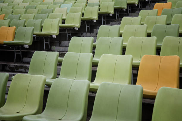 istock Plastic ring seats in open Gymnasium 1242333447