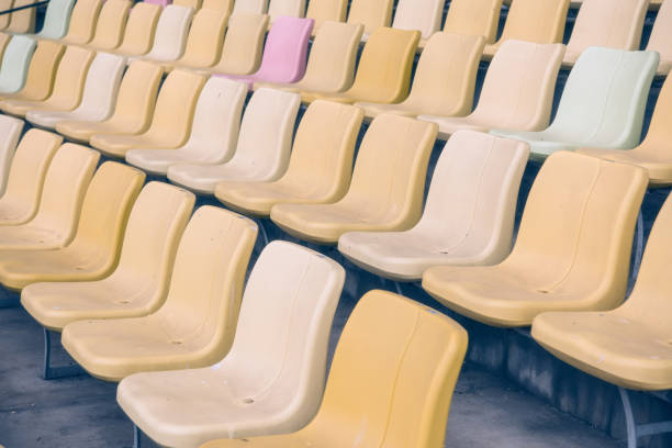 istock Plastic ring seats in open Gymnasium 1242333958