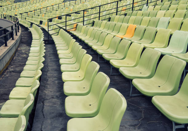 istock Plastic ring seats in open Gymnasium 1242333959