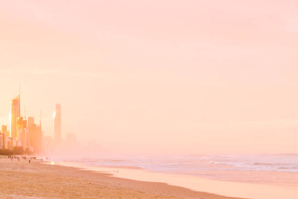 istock Gold Coast Skyline at sunset, Queensland, Australia 1242405016