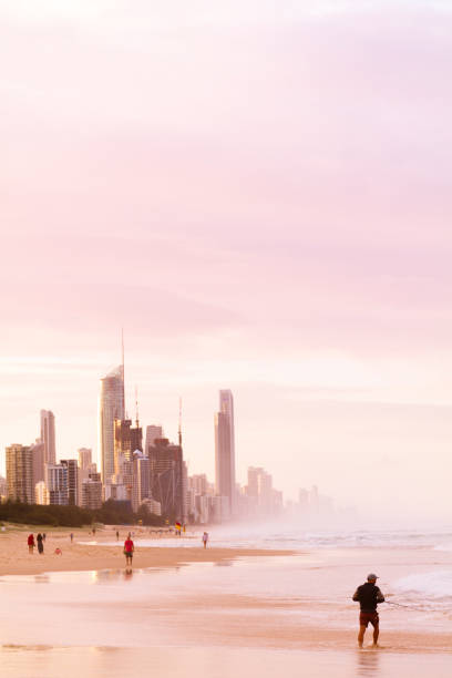 Gold Coast landscape at sunset, Queensland from Broadbeach.