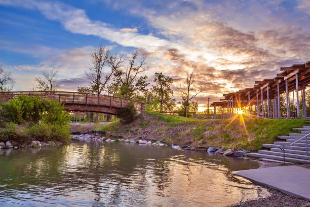 istock Morning Sunrise Over A Spring Park 1242409134