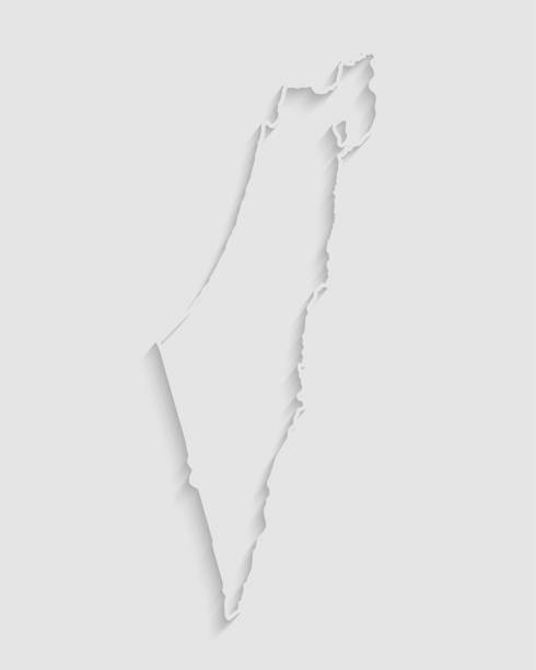 istock East country Israel map, vector template Near East 1242458071