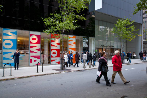 moma大樓立面 - 紐約市現代藝術博物館 個照片及圖片檔