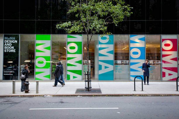 moma大樓立面 - 紐約市現代藝術博物館 個照片及圖片檔