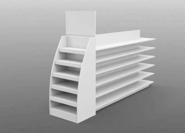 istock Set of Empty Supermarket Shelves 1242475161