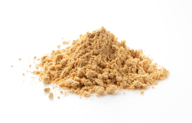 istock Japanese soybean flour on a white background 1242509856